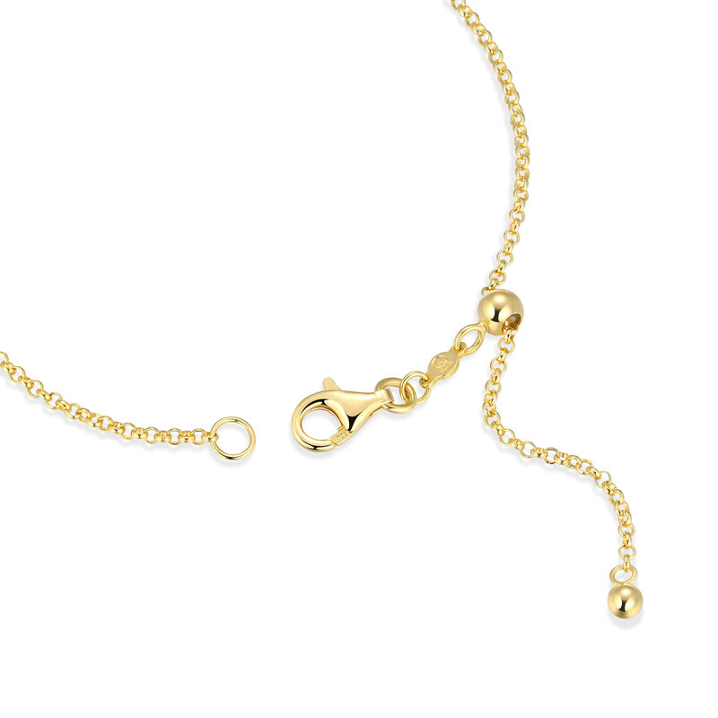 Lab Grown Diamond Heart Adjustable Bracelet Gold Plated image number null